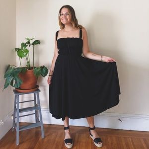 Reformation black maxi dress